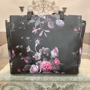 Black Rose Floral Feya Tote
